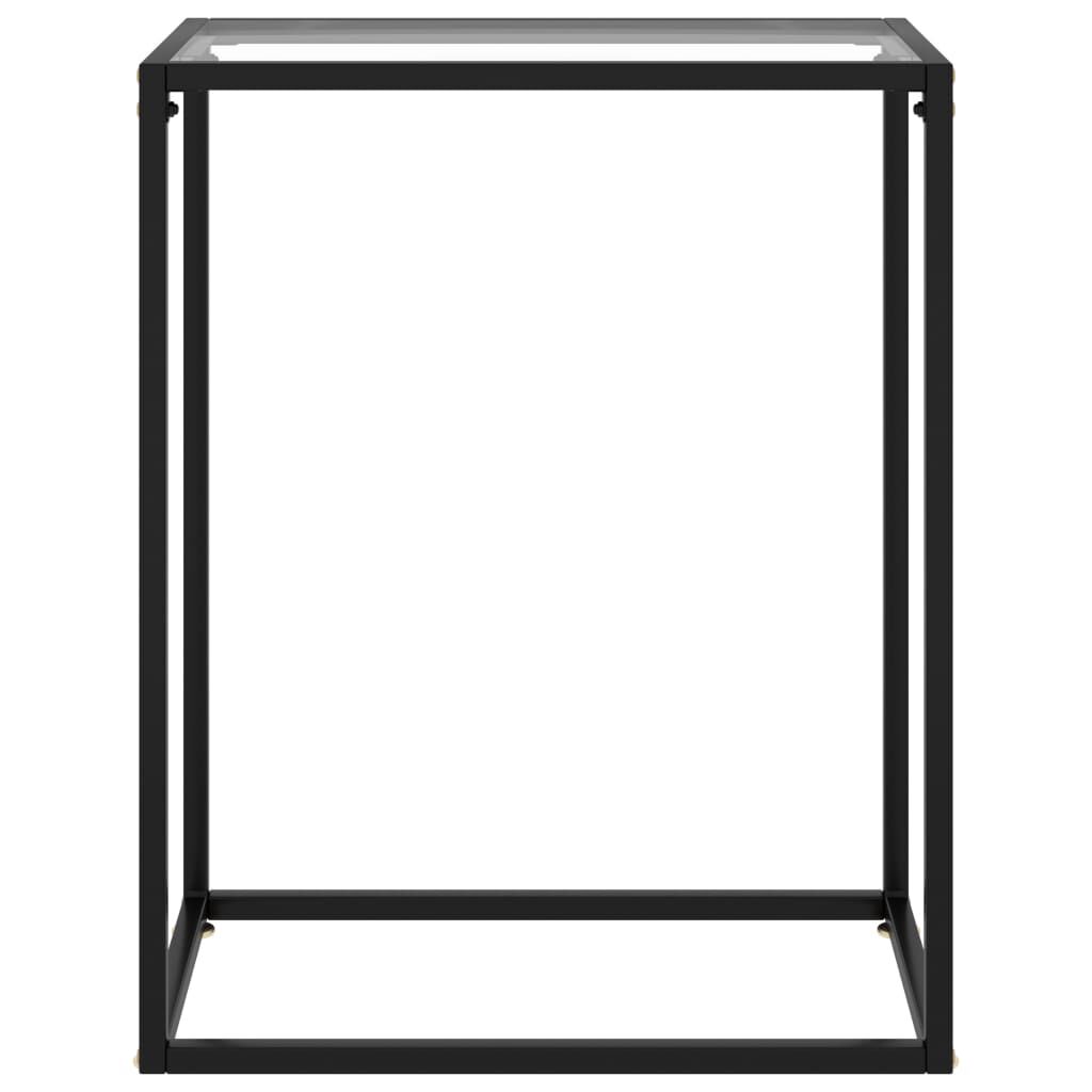 vidaXL Console Table Transparent 60x35x75 cm Tempered Glass