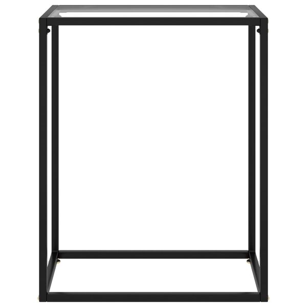 vidaXL Console Table Transparent 60x35x75 cm Tempered Glass