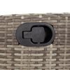 vidaXL 9 Piece Garden Dining Set with Cushions Grey Poly Rattan