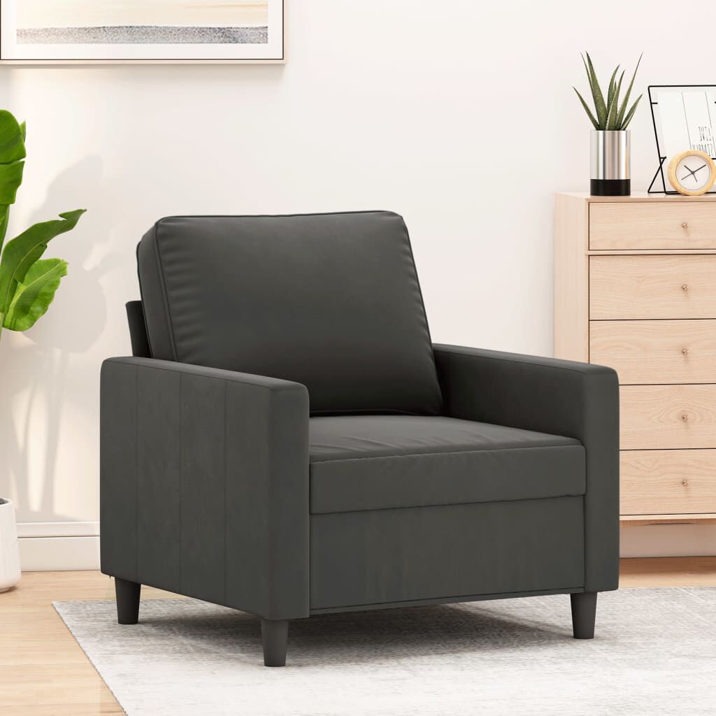 vidaXL 2-Seater Sofa Light Grey 120 cm Velvet