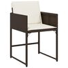 vidaXL 11 Piece Garden Dining Set with Cushions Brown Poly Rattan