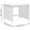 vidaXL Garden Stools with Cushions 4 pcs Beige 40x40x35 cm Poly Rattan