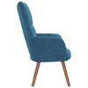 vidaXL Relaxing Chair Blue Velvet