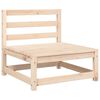 vidaXL Garden Sofa Armless with Cushions Solid Wood Pine