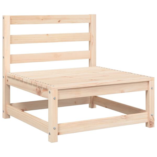 vidaXL Garden Sofa Armless with Cushions Solid Wood Pine