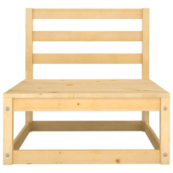 vidaXL 2 Piece Garden Lounge Set with Cushions Solid Pinewood