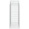 vidaXL Arched Gabion Basket 100x50x120/140 cm Galvanised Iron