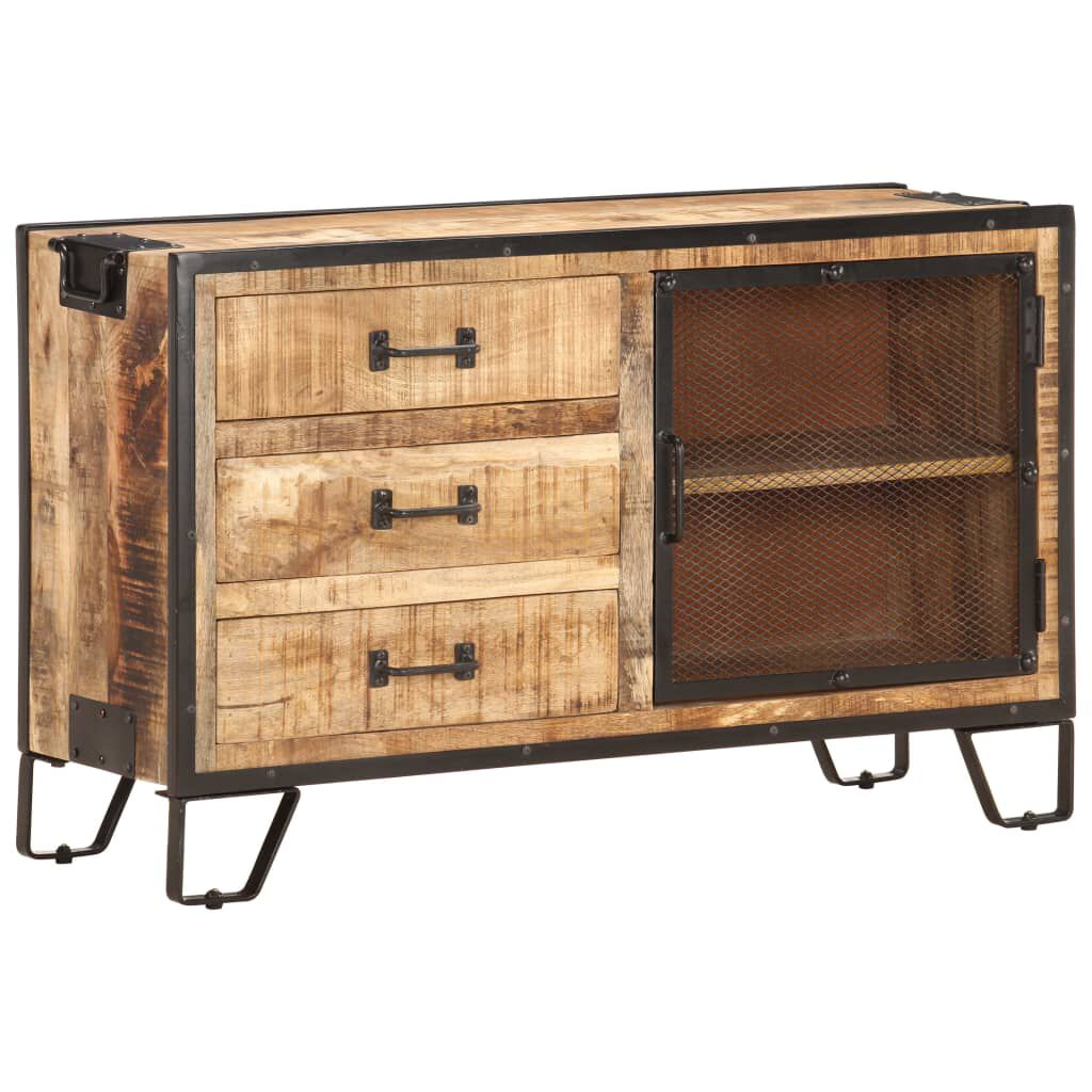 vidaXL Sideboard 100x31x60 cm Solid Rough Mango Wood