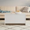 vidaXL Coffee Table High Gloss White 102x55.5x52.5 cm Engineered Wood