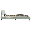 vidaXL Bed Frame "Dover" Light Grey 193x203 cm Velvet