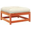 vidaXL Garden Footstools with Cushions 2 pcs Wax Brown Solid Wood Pine
