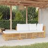 vidaXL 3 Piece Garden Lounge Set with Cushions Solid Wood Teak