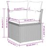 vidaXL 6 Piece Garden Sofa Set with Cushions Brown Poly Rattan