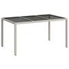 vidaXL Garden Table White 150 x 90 x 75 cm Poly Rattan