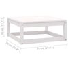vidaXL Garden Footstools with Cushions 2 pcs Solid Wood Pine