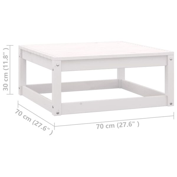 vidaXL Garden Footstools with Cushions 2 pcs Solid Wood Pine