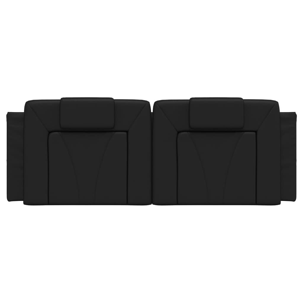 vidaXL Headboard Cushion "Viana" Black 137 cm Double Faux Leather