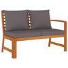 vidaXL 4 Piece Garden Dining Set with Cushions Solid Wood Acacia