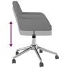 vidaXL Swivel Office Chair Light Grey Fabric