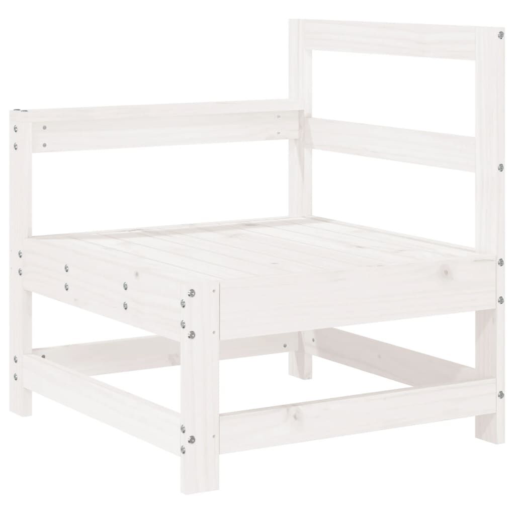 vidaXL Garden Corner Sofas 2 pcs White Solid Wood Pine