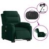 vidaXL Electric Stand up Massage Recliner Chair Dark Green Velvet