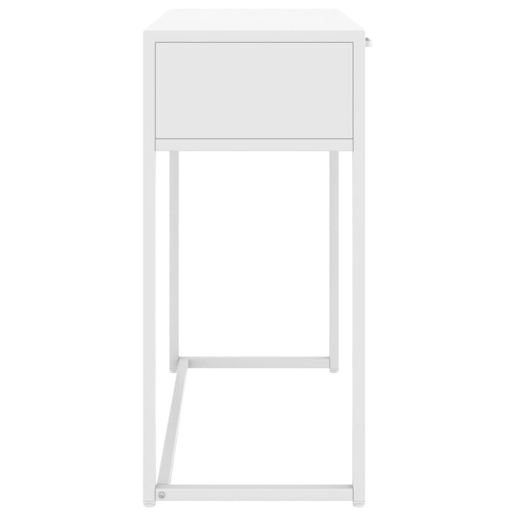 vidaXL Console Table White 72x35x75 cm Steel