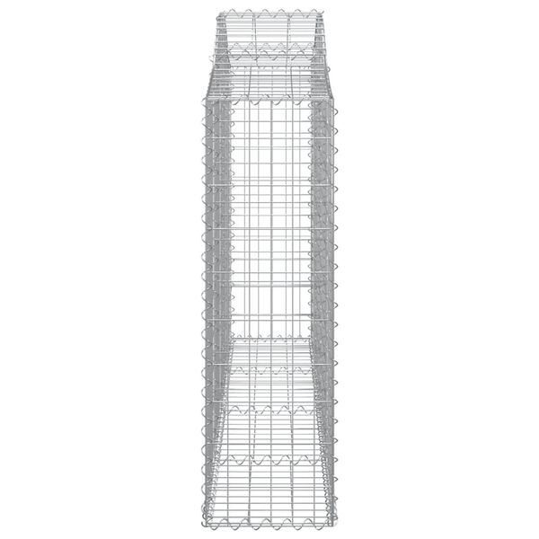 vidaXL Arched Gabion Baskets 8 pcs 200x30x100/120 cm Galvanised Iron