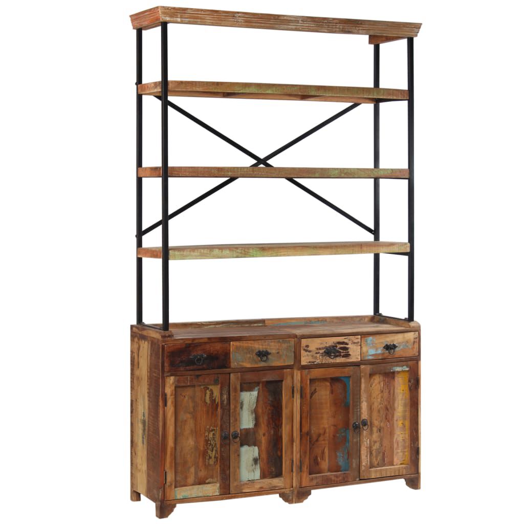 vidaXL Sideboard with Shelves Solid Reclaimed Wood 120x35x200 cm