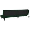 vidaXL 2-Seater Sofa Bed with Two Pillows Dark Green Velvet