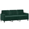 vidaXL 3 Piece Sofa Set Dark Green Velvet