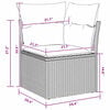 vidaXL Garden Sofa Set with Cushion 9 pcs Grey Poly rattan