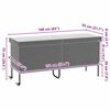 vidaXL Garden Storage Box with Wheels Black 160x55x75 cm Poly Rattan
