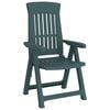 vidaXL Garden Reclining Chairs 2 pcs Green PP