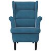 vidaXL Armchair Blue Velvet