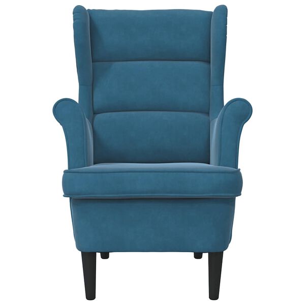 vidaXL Armchair Blue Velvet