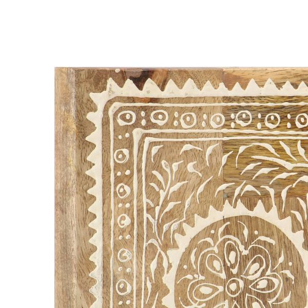 vidaXL Hand Painted Mirror 40x55 cm Solid Mango Wood