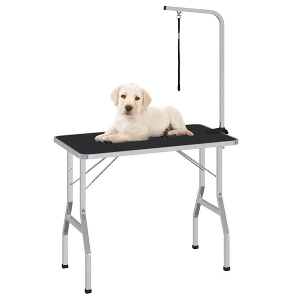vidaXL Adjustable Dog Grooming Table with 1 Loop