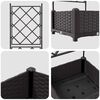 vidaXL Garden Planter with Trellis 2 pcs Black 80 x 40 x 125.5 cm PP