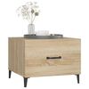 vidaXL Coffee Table with Metal Legs 2 pcs Sonoma Oak 50x50x40 cm
