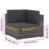 vidaXL 6 Piece Garden Lounge Set with Cushions Poly Rattan grey