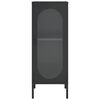 vidaXL Sideboard Black 40x35x105 cm Glass and Steel