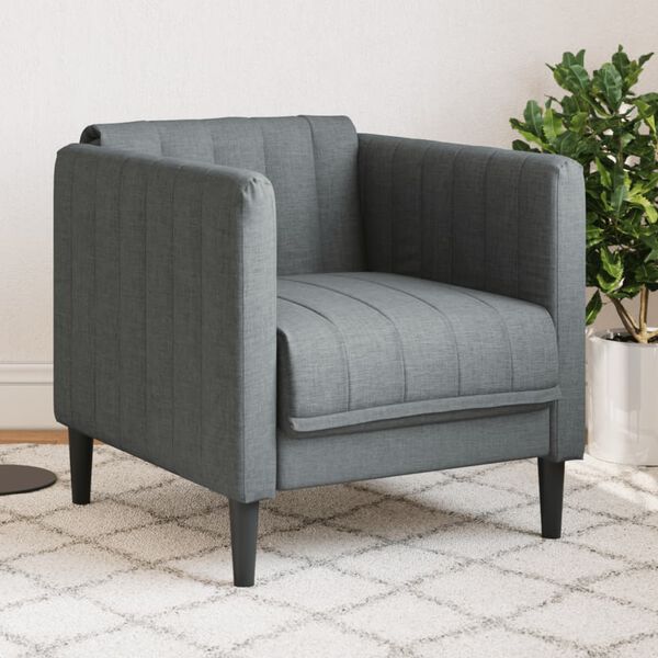 vidaXL Sofa Chair Dark Grey Fabric