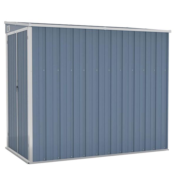 vidaXL Wall-mounted Garden Shed Grey 118x194x178 cm Galvanised Steel