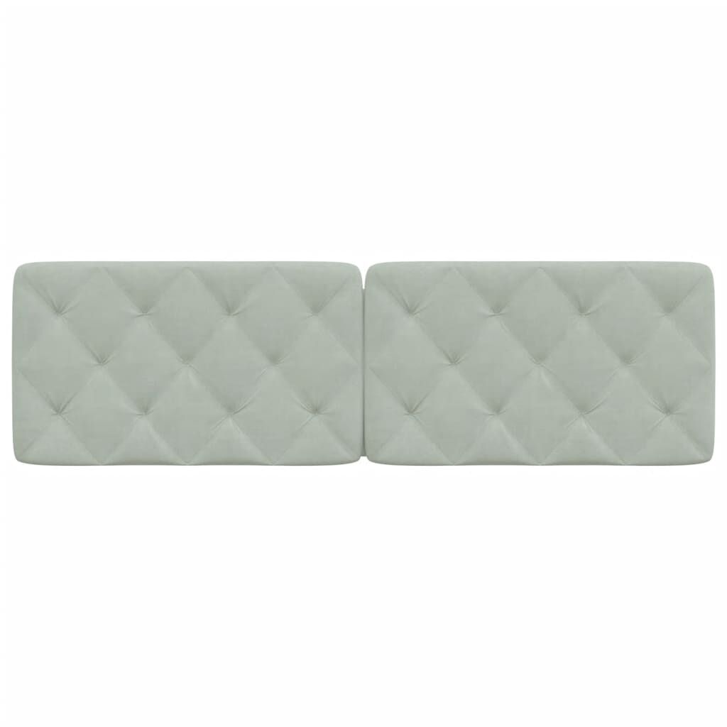 vidaXL Headboard Cushion Light Grey 152 cm Velvet