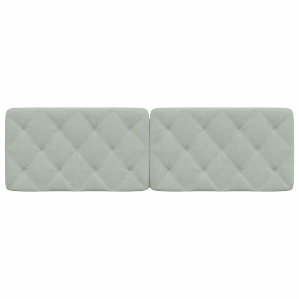vidaXL Headboard Cushion Light Grey 152 cm Velvet