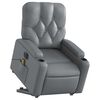 vidaXL Electric Stand up Massage Recliner Chair Grey Faux Leather