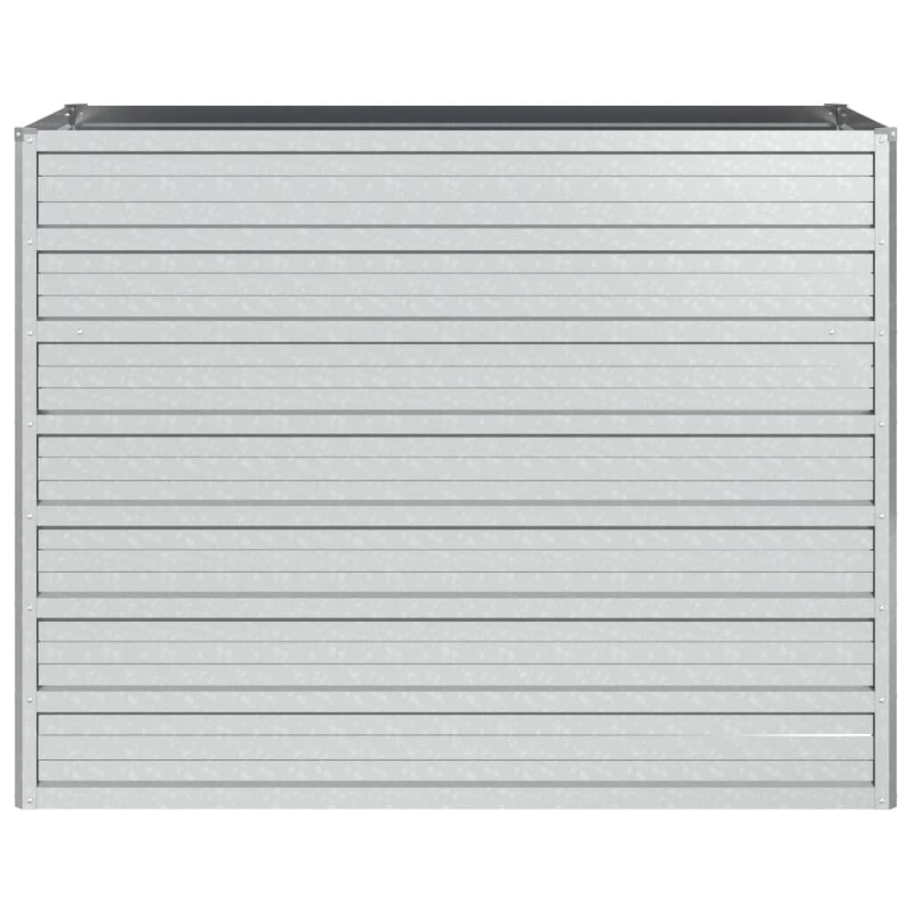 vidaXL Garden Raised Bed 100x40x77 cm Galvanized Steel Silver
