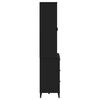 vidaXL Highboard VIKEN Black 80x40x190 cm Solid Wood Pine