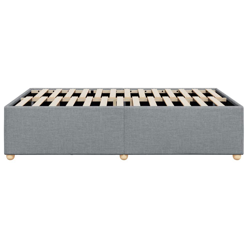 vidaXL Bed Frame without Mattress Light Grey Full Fabric