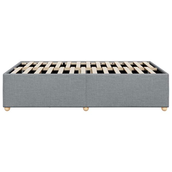 vidaXL Bed Frame without Mattress Light Grey Full Fabric